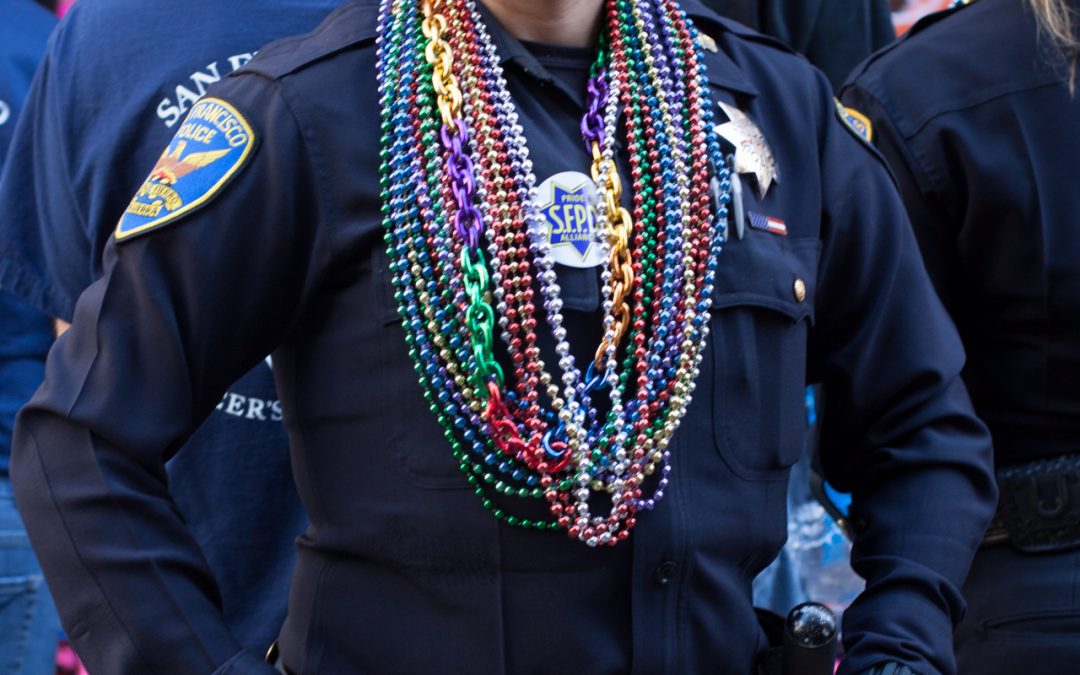 Police officer in San Franisco Pride parade